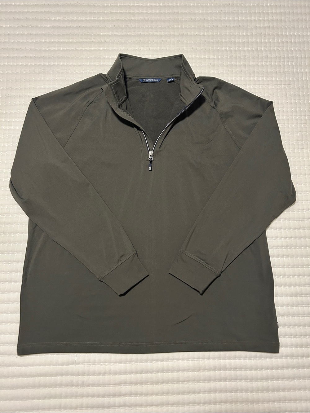 Cutter & Buck Olive Green Quarter-Zip Pullover Mens XL